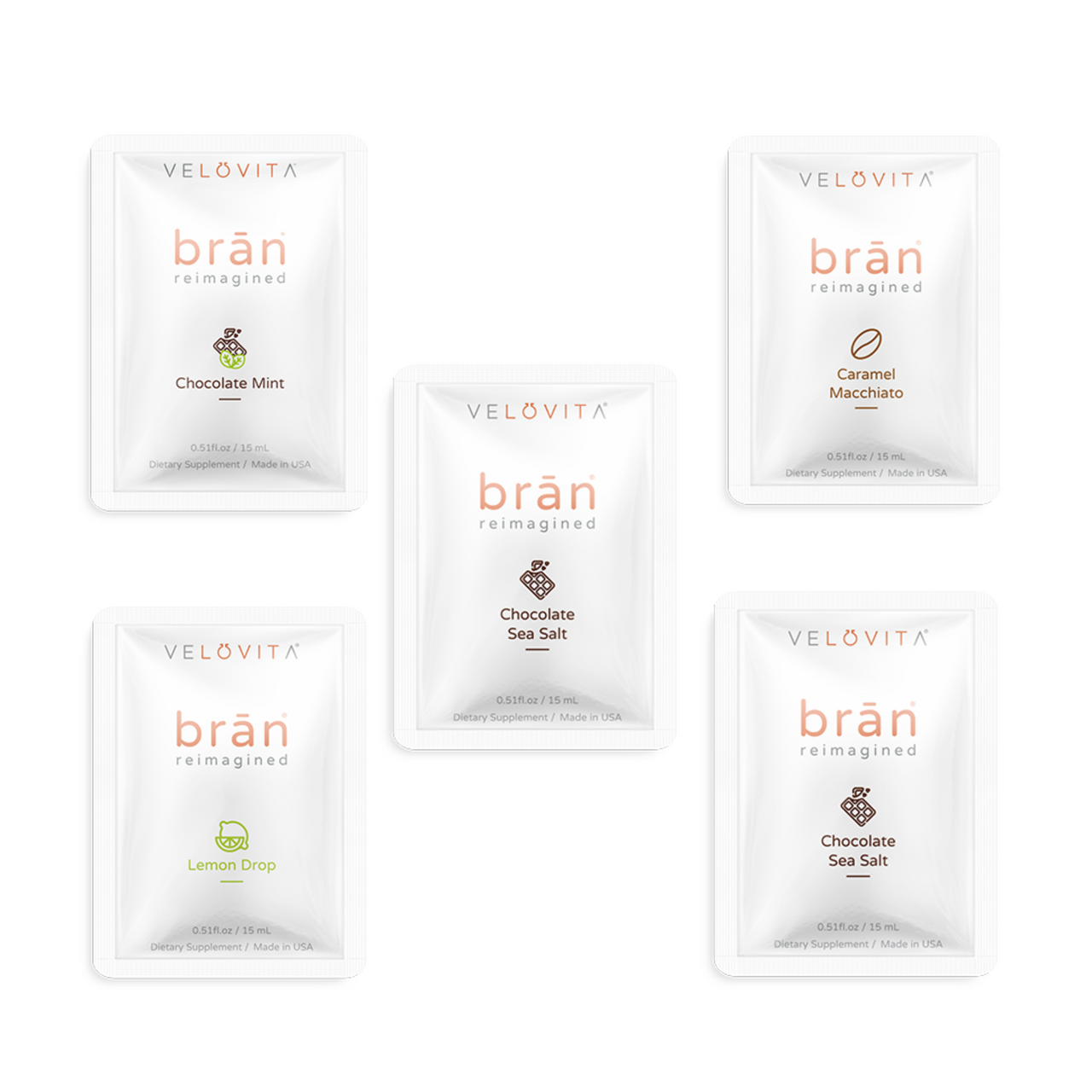 5 - Day Trial Period brān® REIMAGINED - 5 Packets Snap - VARIETY ALL FLAVORS